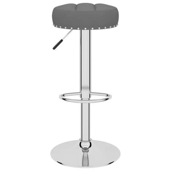 Σκαμπό Μπαρ Vidaxl  2 Τμχ Υφασμάτινα  - Γκρι image 2