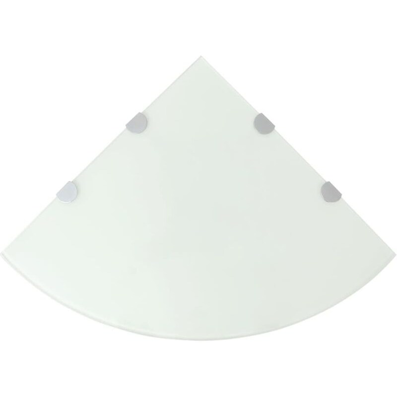 Ράφια Τοίχου VidaXL Γωνιακά από Γυαλί 45x45 cm 2 Τμχ - Λευκό VIDAXL