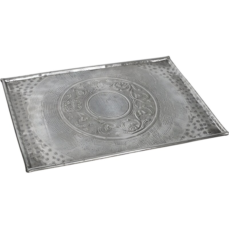 Διακοσμητικός Δίσκος Espiel από Αλουμίνιο 17x26cm - Ασημί