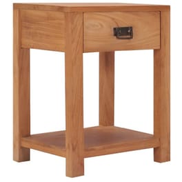 Κομοδίνο Vidaxl Από Μασίφ Ξύλο Teak 35x35x50 cm - Καφέ