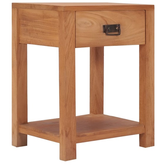 Κομοδίνο Vidaxl Από Μασίφ Ξύλο Teak 35x35x50 cm - Καφέ image 0