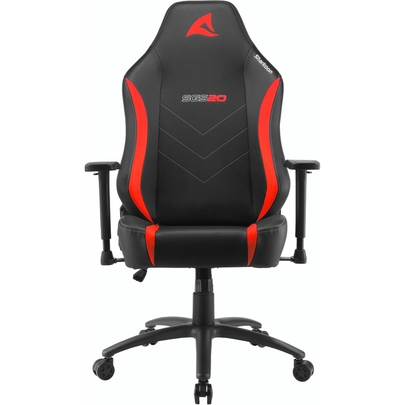SHARKOON Gaming Καρέλα Sharkoon Skiller SGS20BLKR από Τεχνητό Δέρμα - Μαύρο/Κόκκινο
