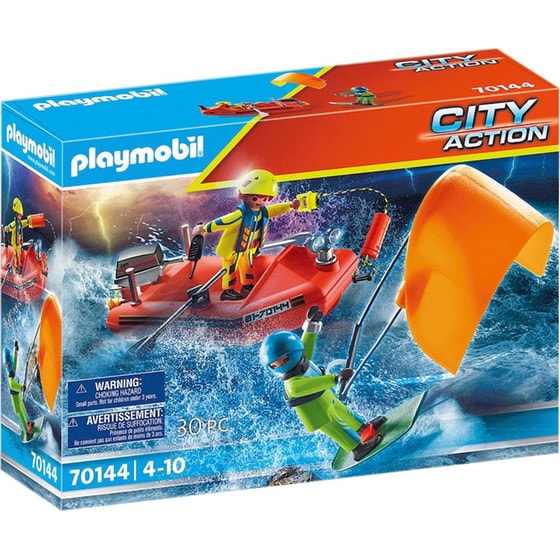 PLAYMOBIL® City Action Επιχείρηση Διάσωσης Kitesurfer με Σκάφος (70144) image 0