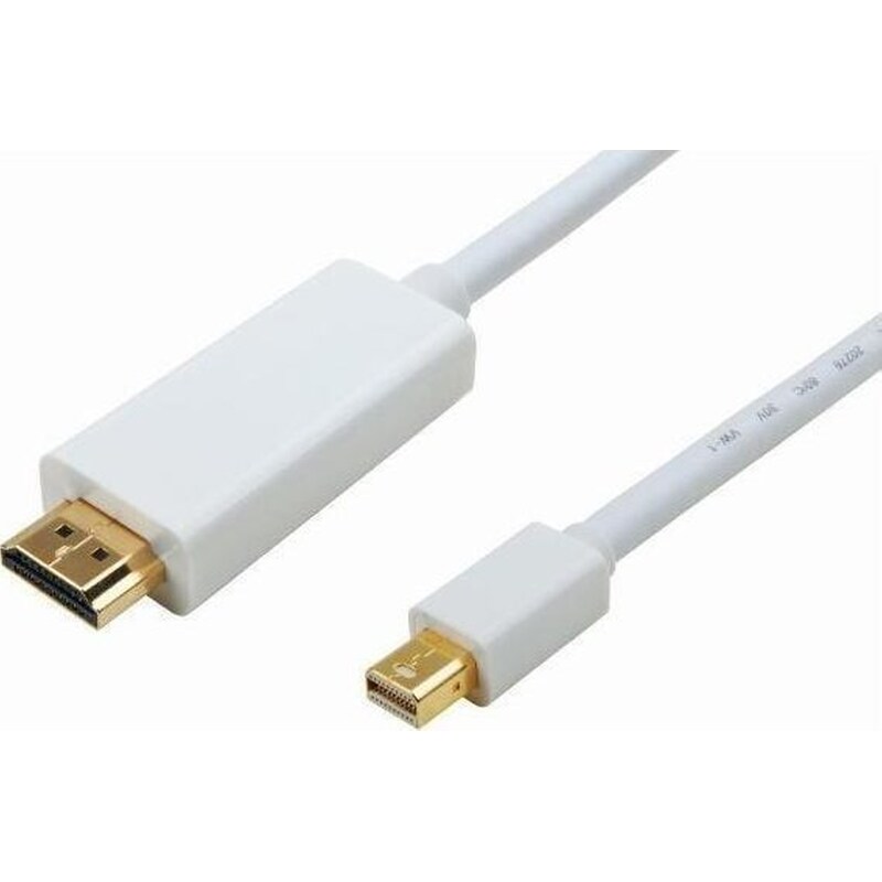 Powertech Καλώδιο Mini Displayport (m) Σε Hdmi 1.4v (m), 2m, Λευκό (cab-dp011)