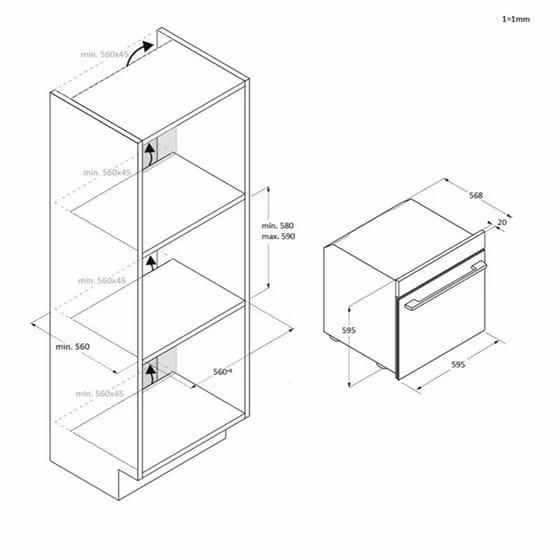 HAIER HAISJ64MC & ID66G3HTB 78 Lt Εντοιχιζόμενο Σετ Φούρνος και Εστία image 12