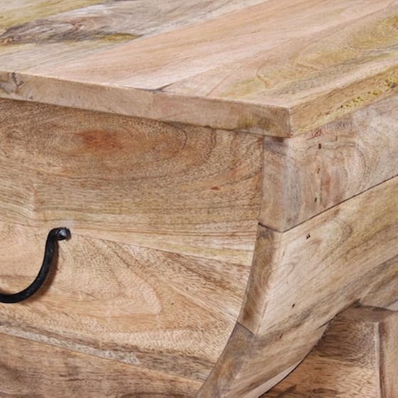 Τραπεζάκι Σαλονιού VidaXL από Μασίφ Ξύλο Μάνγκο 88x50x40cm - Καφέ image 2