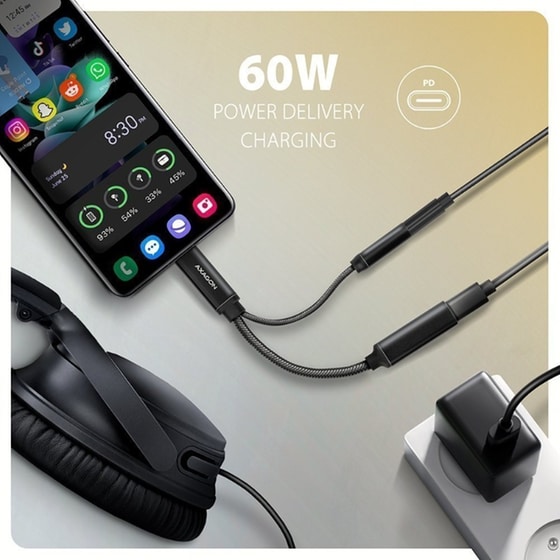 Αντάπτορας Ήχου AXAGON ADA-HCPD USB-C σε 3.5mm Jack Hi-Res DAC 384kHz/32bit με PD 60W 3A image 5
