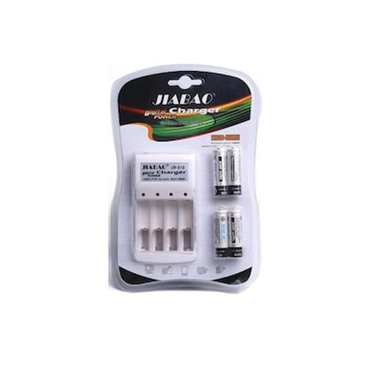 Φορτιστής Μπαταριών Με Δώρο 4χ Μπαταρίες 600mah - A-613 - Jiabao image 0