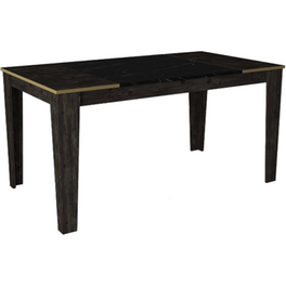 Τραπέζι Woodwell Verona 145x85x76.2 cm - Μαύρο/Χρυσό