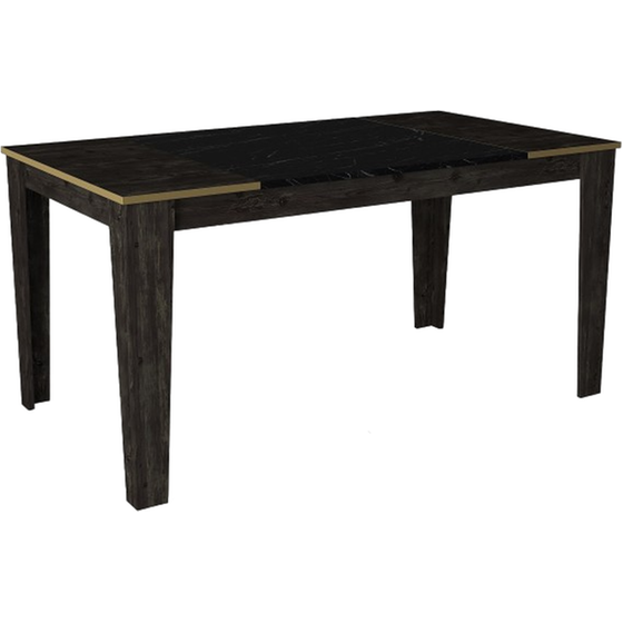Τραπέζι Woodwell Verona 145x85x76.2 cm - Μαύρο/Χρυσό image 0