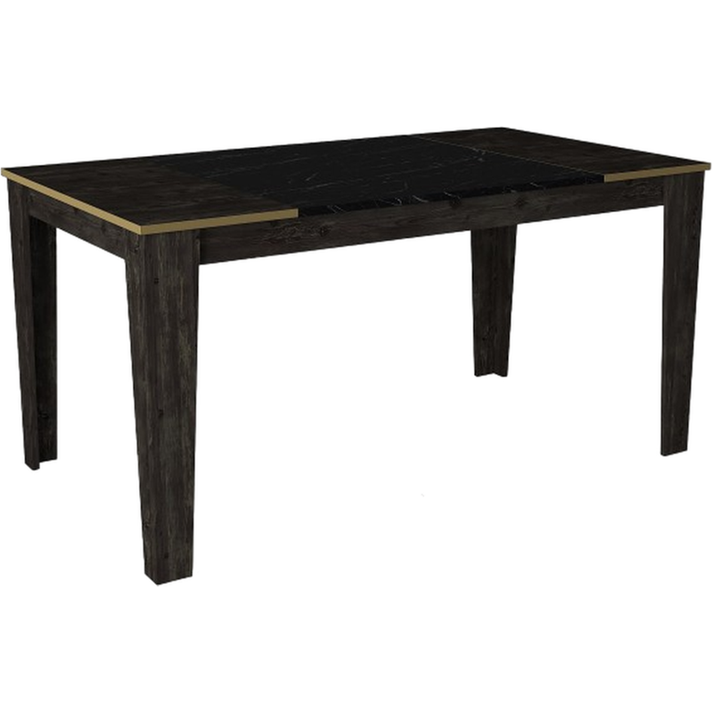 Τραπέζι Woodwell Verona 145x85x76.2 cm – Μαύρο/Χρυσό