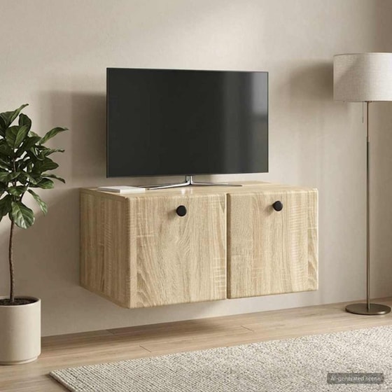 Επιτοίχιο Έπιπλο Τηλεόρασης VidaXL 59.5x41x30 cm - Γκρι Sonoma image 3
