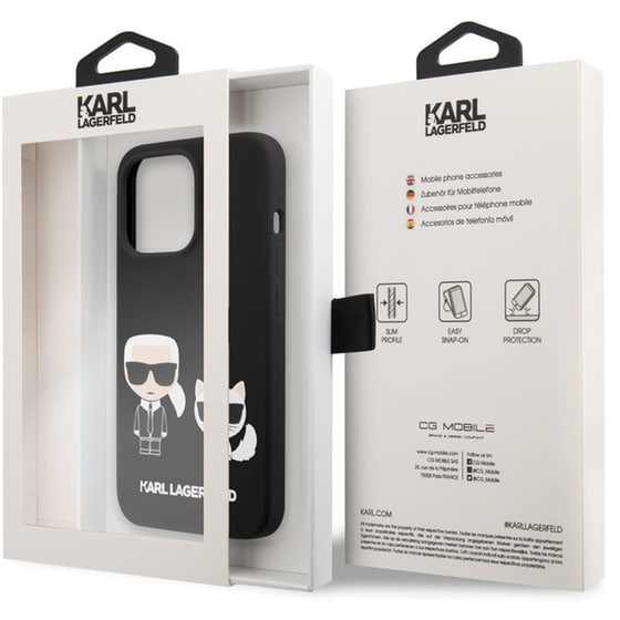 Θήκη Apple iPhone 13 Pro - Karl Lagerfeld Hard Case Karl+Choupette - Black image 2