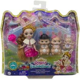 Κούκλα Mattel Enchantimals Royals - Κούκλα και Οικογένεια Λαγουδάκια (GYJ08)