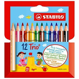 Ξυλομπογιές Stabilo Stabilo Trio Thick Μικρές 12 Τεμάχια