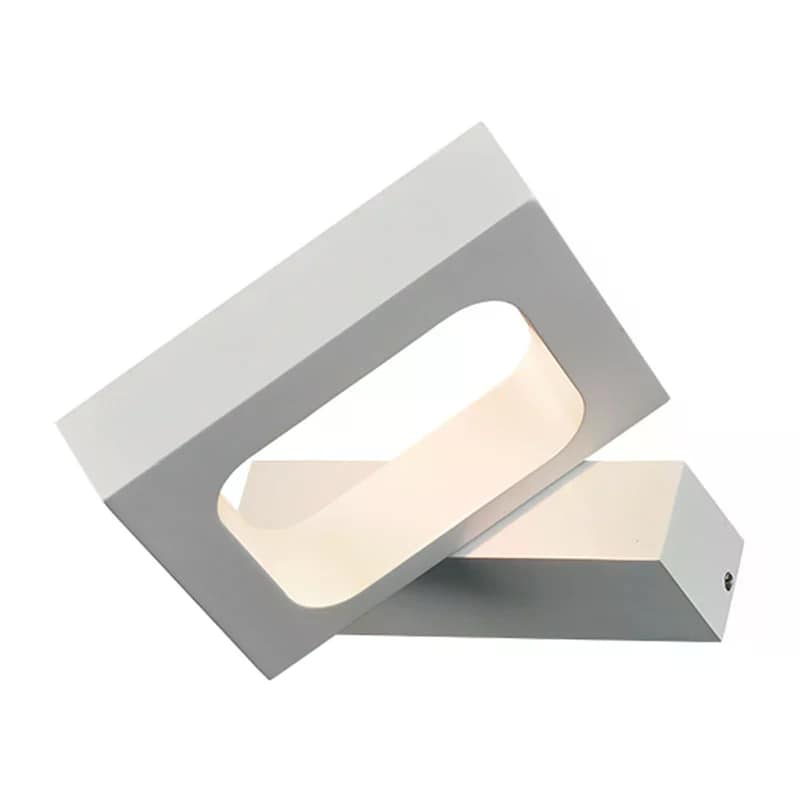 ACA DECOR Απλίκα Τοίχου Led Aca από Αλουμίνιο 13x14.55x3 cm - Λευκή