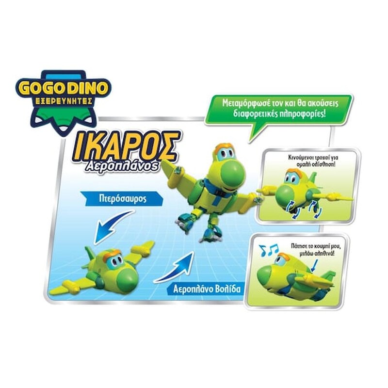 Idea Gogodino Εξερευνητές Εκπαιδευτικό Ρομπότ Που Μιλάει ίκαρος Αεροπλανάκιας 19602