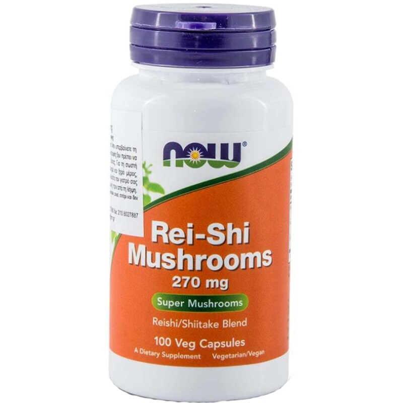 Ειδικό Συμπλήρωμα Διατροφής Now Rei-shi Mushrooms 270mg - 100 κάψουλες