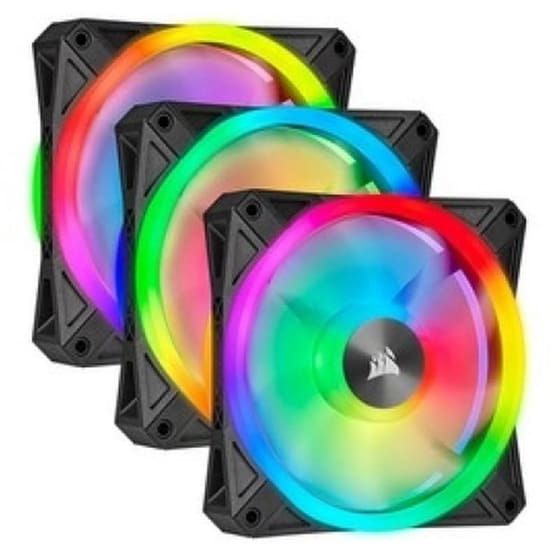 Fan Corsair PWM iCUE QL120 RGB Triple Fan με Lighting Node Core, 120mm, Black, CO-9050098-WW image 0