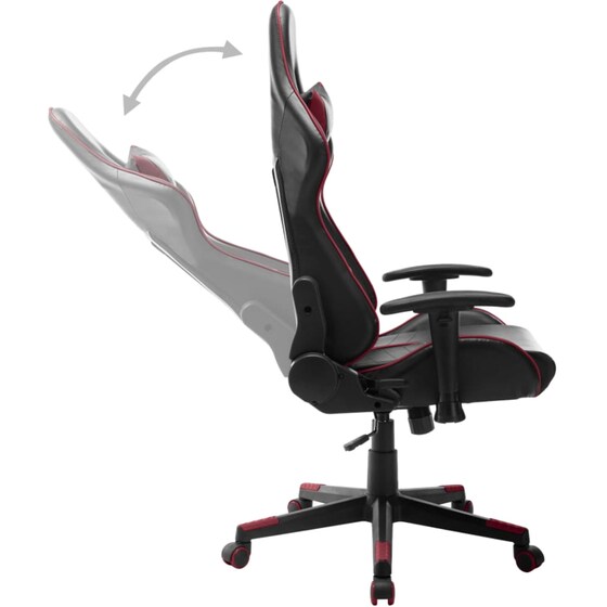Καρέκλα Gaming VidaXL από Τεχνητό Δέρμα - Μαύρη/Μπορντό image 4