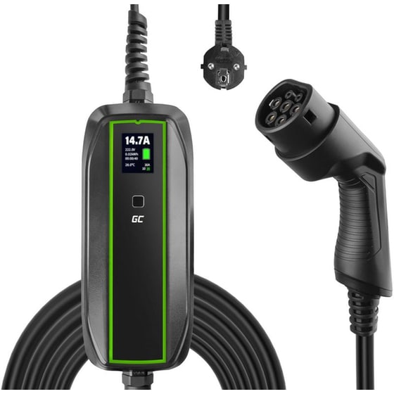 Φορητός Φορτιστής Αυτοκινήτου EV16 Greencell 6.5m 3.68 kW - Μαύρο image 3