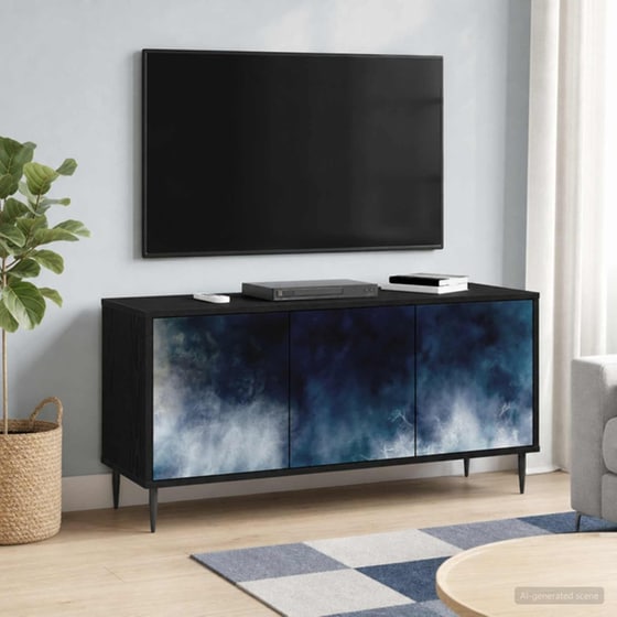 Έπιπλο Τηλεόρασης VidaXL RAALTE 102 x 33 x 51 cm - Μαύρη Δρυς image 1