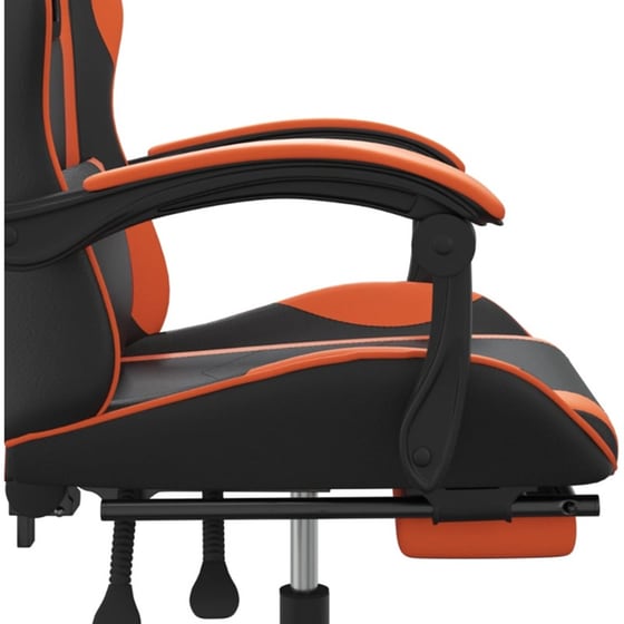 Καρέκλα Gaming VIDAXL 3143884 με Υποπόδιο από Τεχνητό Δέρμα - Μαύρο image 6