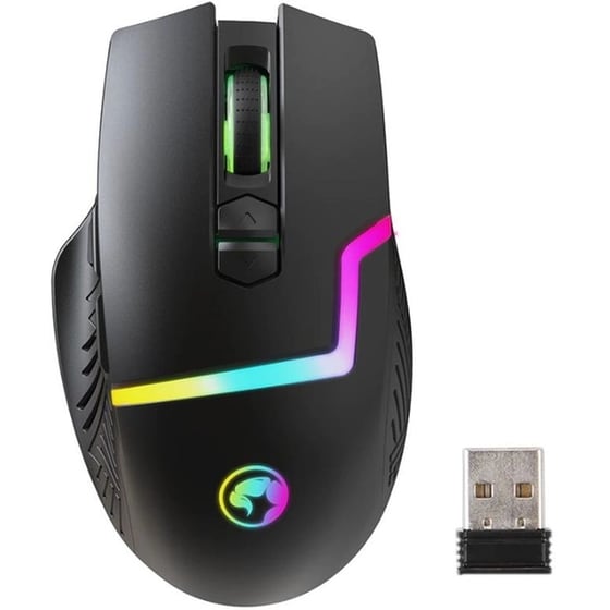 Gaming Ασύρματο Ποντίκι Marvo M791w RGB 10000 DPI - Μαύρο image 0