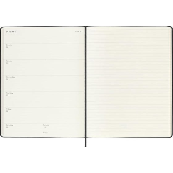 Ημερολόγιο Εβδομαδιαίο Moleskine 2026 12Μ ΧLarge Black Hard image 4