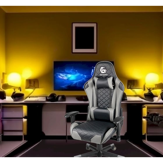 Gaming Καρέκλα Gembird GC-03-BG από Τεχνητό Δέρμα - Μαύρο/ Γκρι image 1