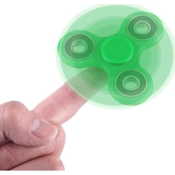Παιχνίδι Στρες Ανακούφισης Adhd Πράσινο -  Fidget Spinner Pom Three Leaves 4 Minutes image 0