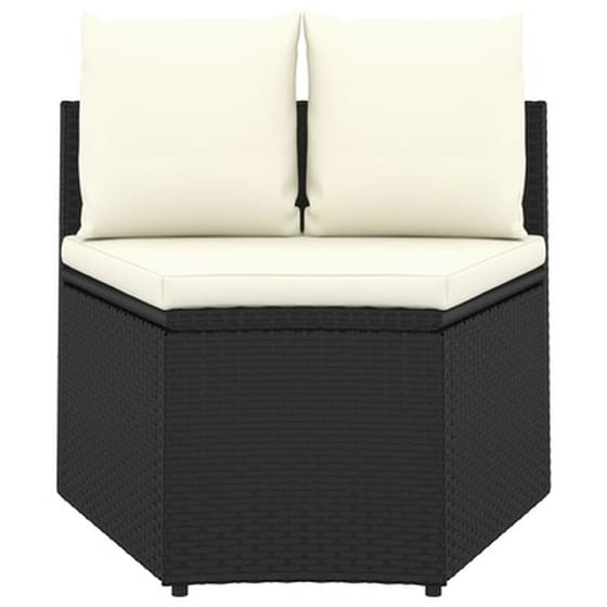 Σετ Σαλόνι Κήπου Vidaxl από Ρατάν με Μαξιλάρια 7 Τμχ - Λευκό image 4