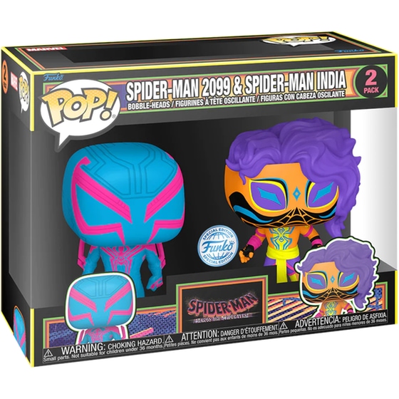 Funko Pop! Marvel - Spider-Man Across the Spider-Verse - Spider-Man 2099 and Spider-Man India 2-Pack image 1
