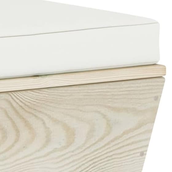 Καναπές Κήπου Γωνιακός VidaXL από Εμποτισμένο Ξύλο Ερυθρελάτης 60x60x65 cm - Κρεμ image 5