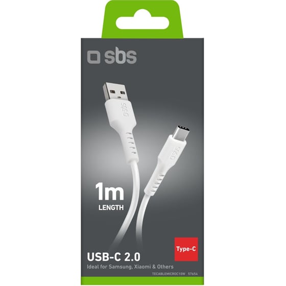 Καλώδιο δεδομένων SBS Data Cable USB-C σε USB-A 1m - White image 1