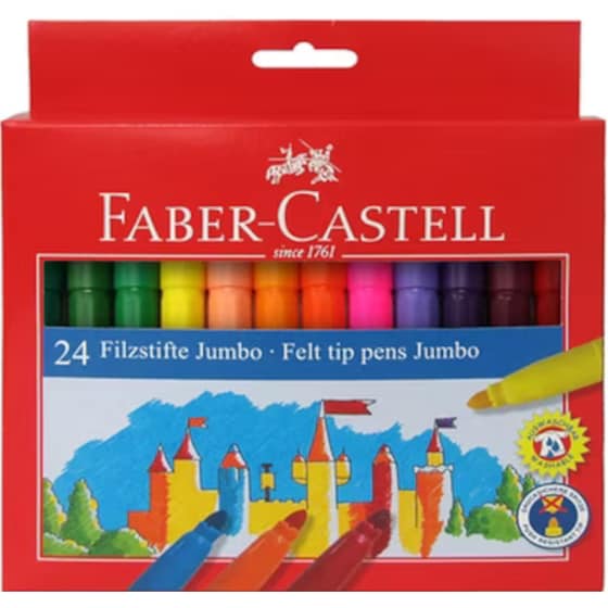 Μαρκαδόροι Faber Castell Jumbo 24 Τεμάχια image 0