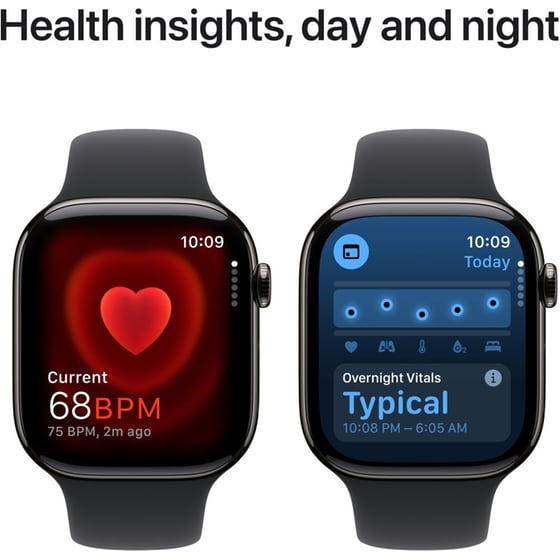 Apple Watch Series 10 GPS + Cellular 46mm Slate Titanium Case with Black Sport Band - M/L image 4