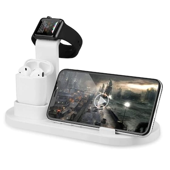Ασύρματος Φορτιστής Oem W7 Charging Station 5in1 Usb 3A 36W - Black image 1
