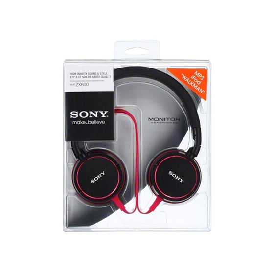 Ακουστικά Κεφαλής Sony MDR-ZX610 Μαύρο/Κόκκινο image 2