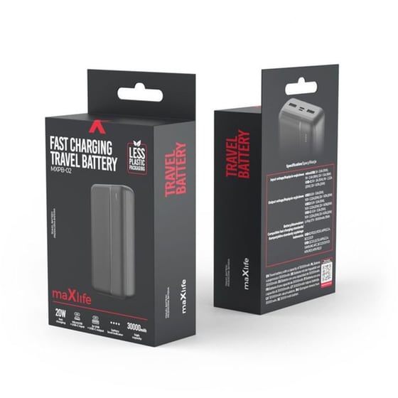 Powerbank Maxlife MXPB-02 5.000mAh - Μαύρο image 1