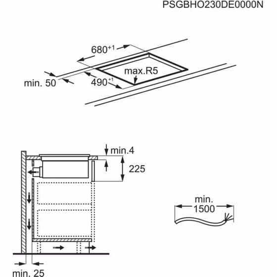 AEG TCH74B01FB 60 cm Μαύρο Εστία Eπαγωγική Αυτόνομη image 5