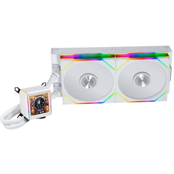 Lian Li Galahad II LCD 280 TL Υδρόψυξη AIO CPU με 2 Ανεμιστήρες 140mm και RGB Φωτισμό Λευκή image 1