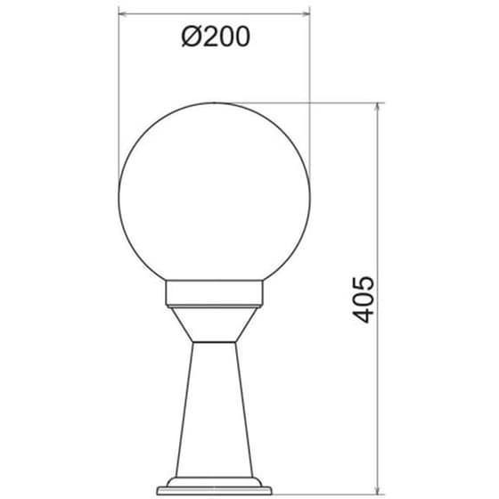 Φωτιστικό Δαπέδου/Μπάλα Εξωτερικού Χώρου Aca Decor Plgm3w - Λευκό image 1