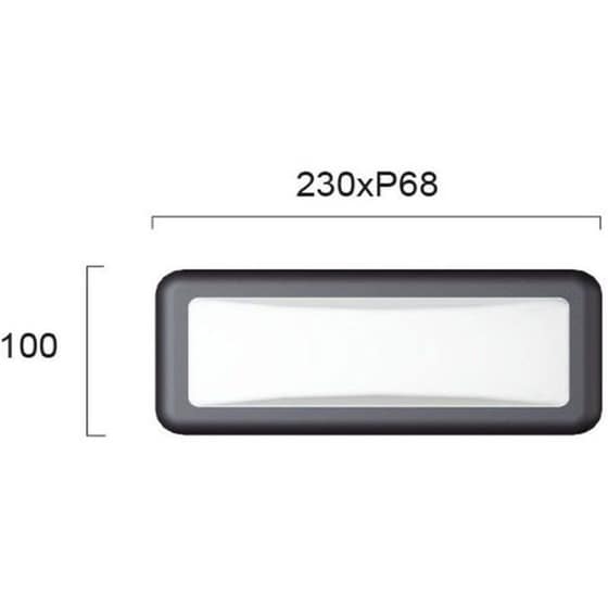 Απλίκα Viokef Minos 4189700 L230 από Πλαστικό - Ανθρακί image 1