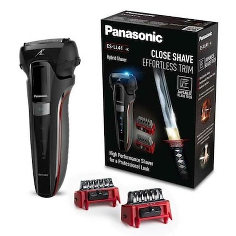 PANASONIC Ηλεκτρική Επαναφορτιζόμενη Ξυριστική Μηχανή Panasonic Corp. Wet And Dry Es-ll41-k503 Μαύρο