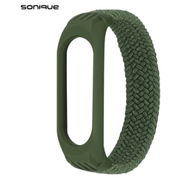 Λουράκι Sonique Braided για Xiaomi Mi Band 3/Mi Smart Band 4/5/6 - Χακί