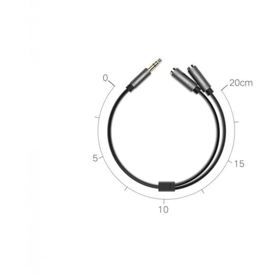 Αντάπτορας Ugreen 10532 3.5mm Mini Jack Aux Splitter Adapter Cable 0.2m - Ασημί image 1