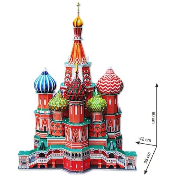 3D Παζλ Saint Basil's Cathedral Moscow 214 Κομμάτια) image 0