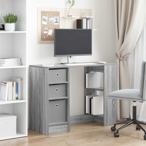 Γραφείο VidaXL από Επεξεργασμένο Ξύλο 100x40x75 cm - Γκρι Sonoma image 1
