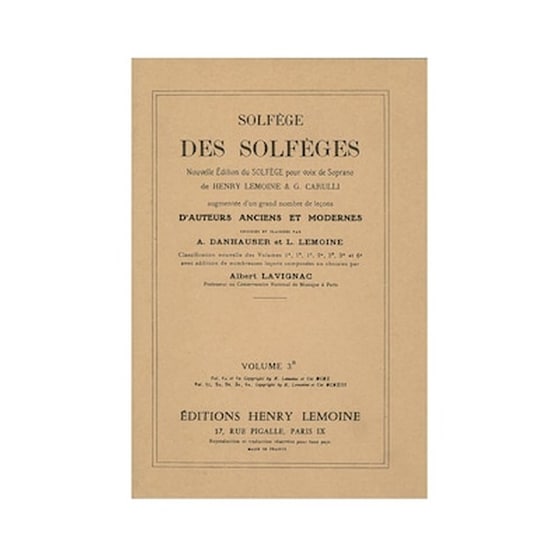Solfege Des Solfeges, Vol.3b image 0